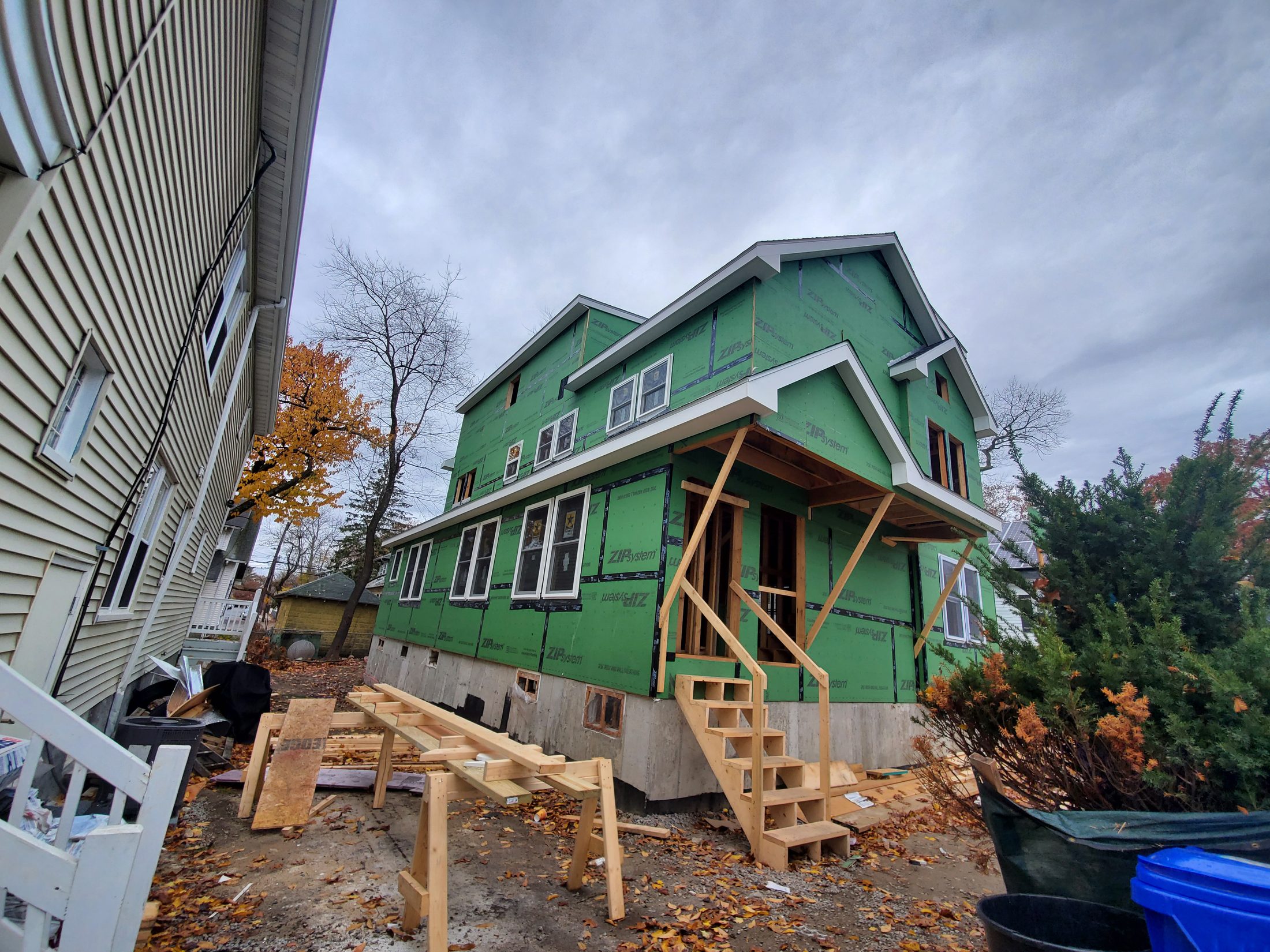 Exterior shell and roof stage at 179 Ruskindale Road