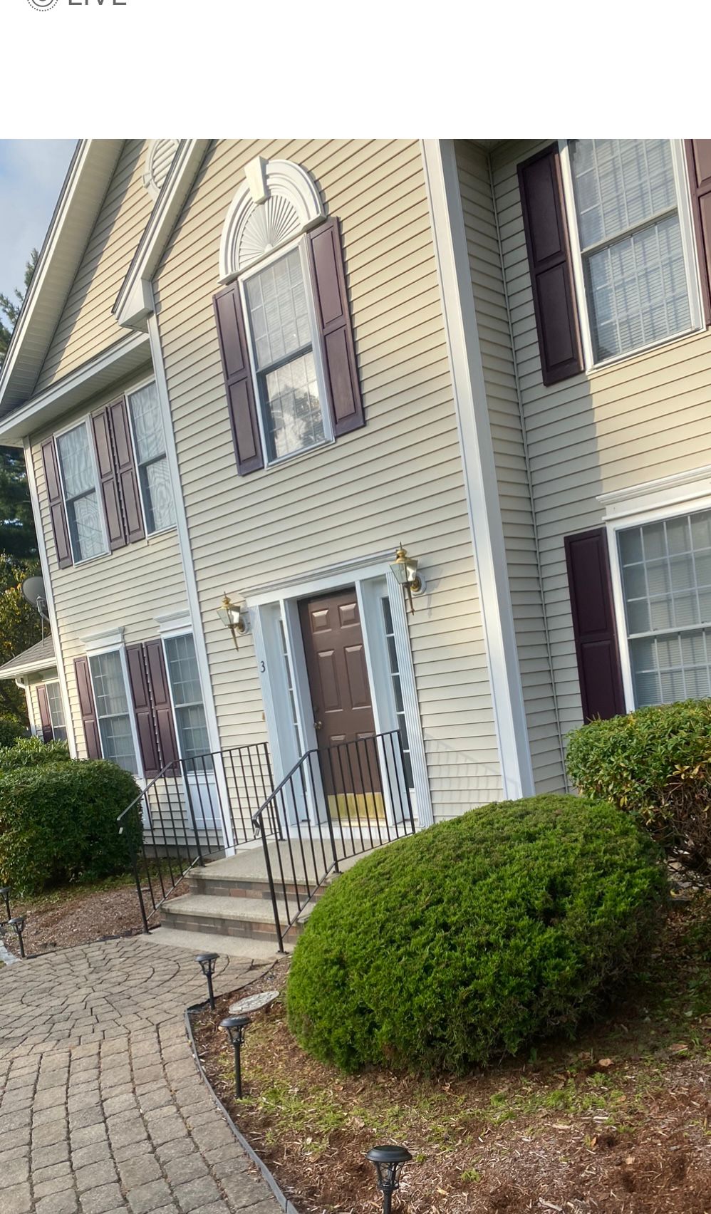 Residential entrance before canopy work